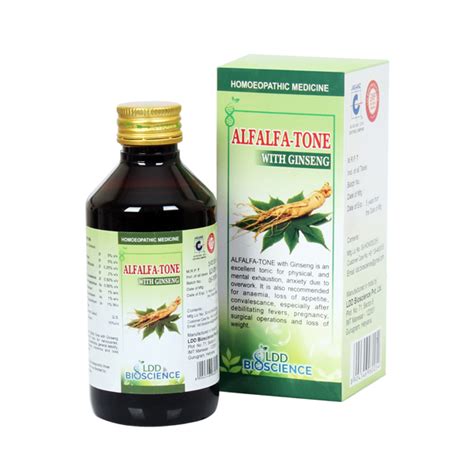 Buy Ldd Bioscience Alfalfa Tone With Ginseng Syrup 450 Ml Online At