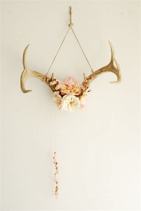 Custom Deer Antler For Jennifer Wall Hanging Flowers Beads Etsy