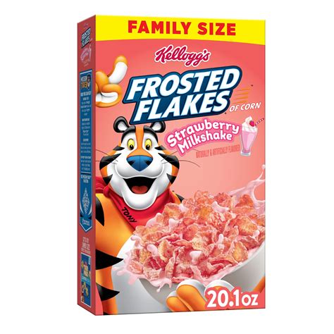 Kellogg S Frosted Flakes Strawberry Milkshake Shop Cereal At H E B