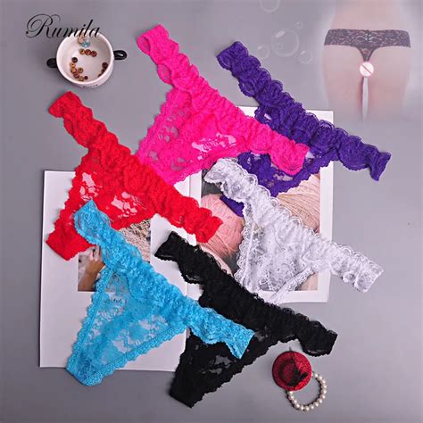 Sexy Doorschijnende Kanten Vrouwen Lingerie Hoge Taille Strings Plus Size G String Ondergoed