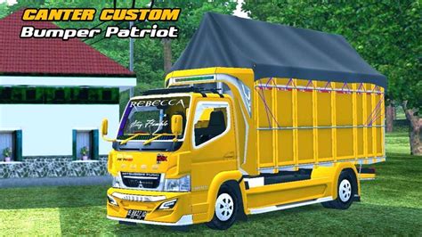 MOD BUSSID TRUCK CANTER CUSTOM MBOIS BUMPER PATRIOT FREE LIVERY MOD