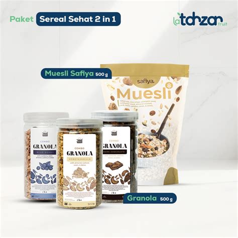 Jual Paket Sereal Sehat 2in1 Muesli Safiya 500gr Granola 500 Gr