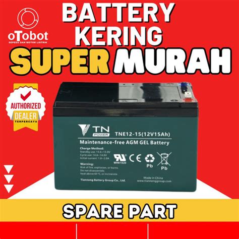 Jual Aki Kering Baterai Sepeda Listrik Motor Listrik V Ah V