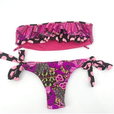 Bajo El Sol Swim Swim Suit By Bajo El Bikini Reversible Bottom