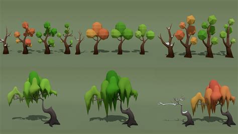 Artstation Lowpoly Forest Pack Game Assets