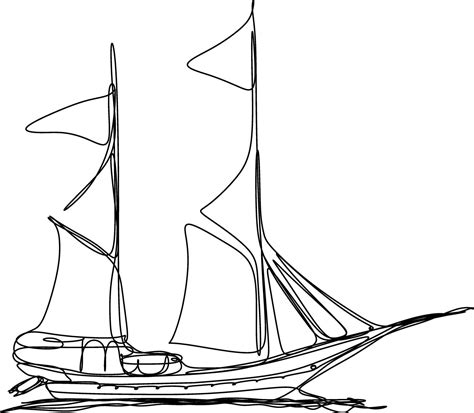 art continuous  art  traditional ship sailing