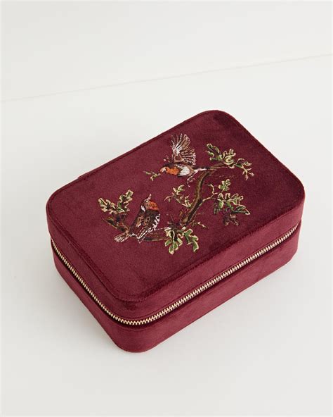 Large Velvet Jewelry Box With Robins Fable England Us