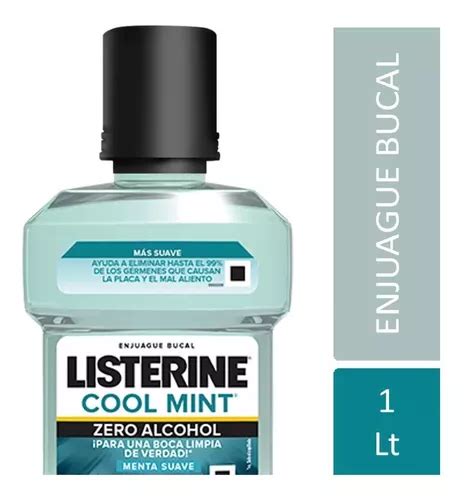 Enjuague Bucal Listerine Cool Mint Zero Alcohol X 1 Litro Cuotas Sin