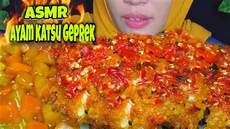 Asmr Ayam Katsu Geprek Pedas Spicy Chicken Katsu Asmr Indonesia