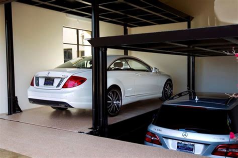 Custom car lift in California garage - Contemporary - Garage - Los Angeles - by McKinley ...