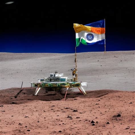 Premium Ai Image Chandrayaan Soft Landing On The Moon