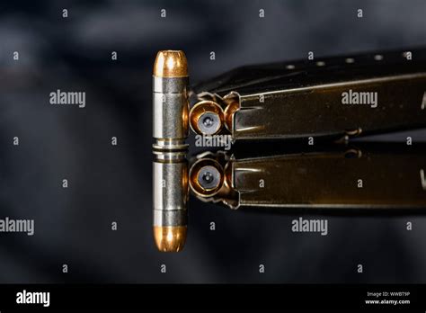 caliber ammunition  magazine  black background stock photo alamy