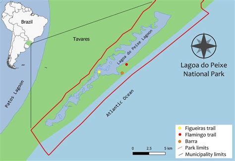 The Location And Dimension Of Lagoa Do Peixe National Park Between The