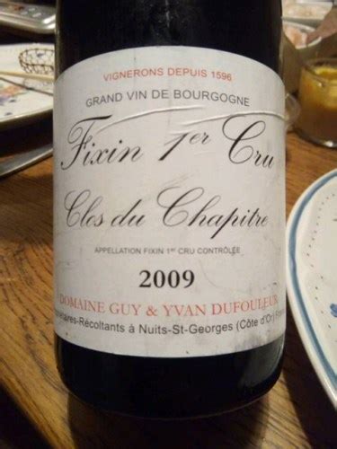 Guy Yvan Dufouleur Fixin Er Cru Clos Du Chapitre Vivino Brasil