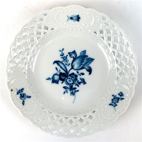 Meissen Korbrandteller Blaue Blume Mit Insekt Rand Min Best Dm