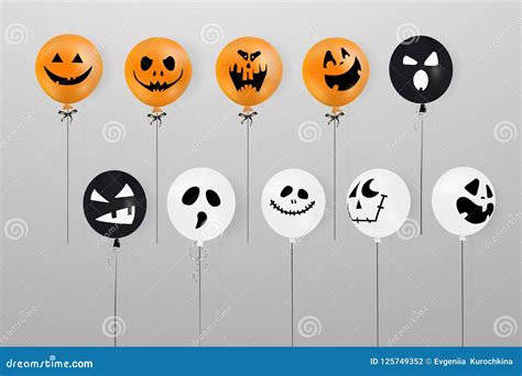 Happy Halloween Flying Mega Set Of Shiny Holiday Balloons Scary Air