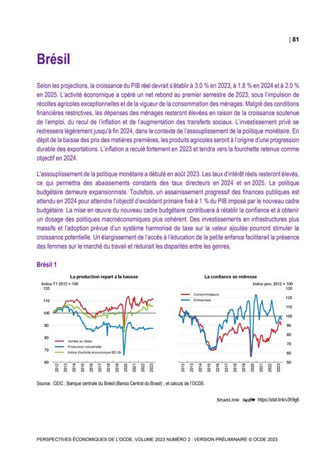 Bresil Note Pays Perspectives Economiques De L OCDE Novembre 2023 By