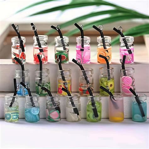 Random Pcs Miniature Bubble Tea Decorations Boba Tea Etsy