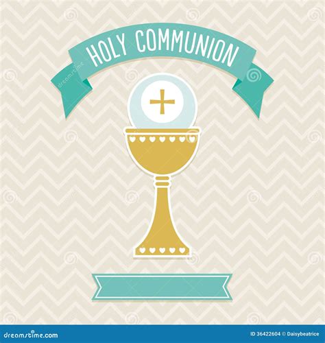 Holy Communion Card Template Stock Vector Illustration Of Christian