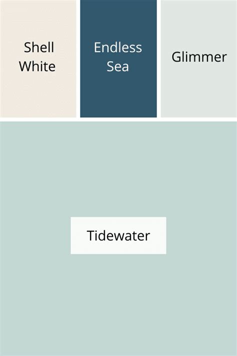 The Color Scheme For Tidewater Is Shown In Shades Of Blue White And Gray