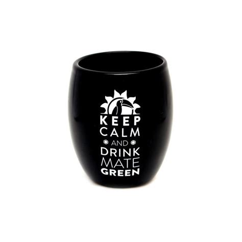 Matero Tykwa Oval Black Keep Calm Do Yerba Mate Shishka Sklep