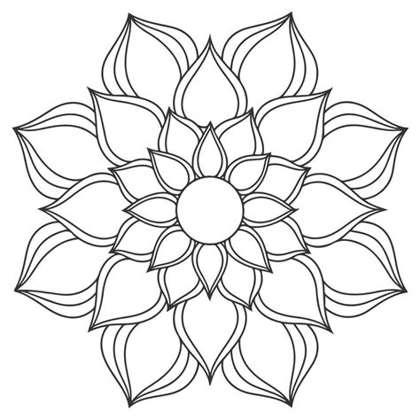 circle flower of mandala with floral ornament pattern 25498228 Vector ...