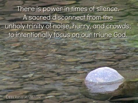 The Power of Silence - Marsha's Musings