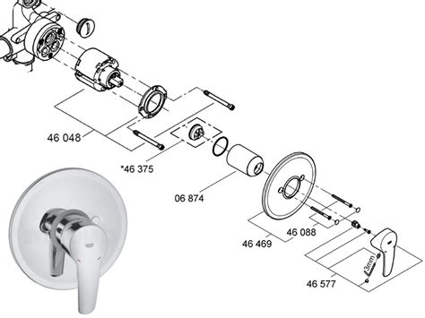 Grohe Eurostyle Shower Mixer Shower Spares And Parts Grohe 19507000