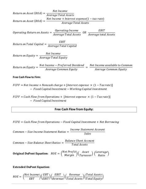 Financial Ratios And Formulas For Analysis Financial Ratio Financial Analysis Financial