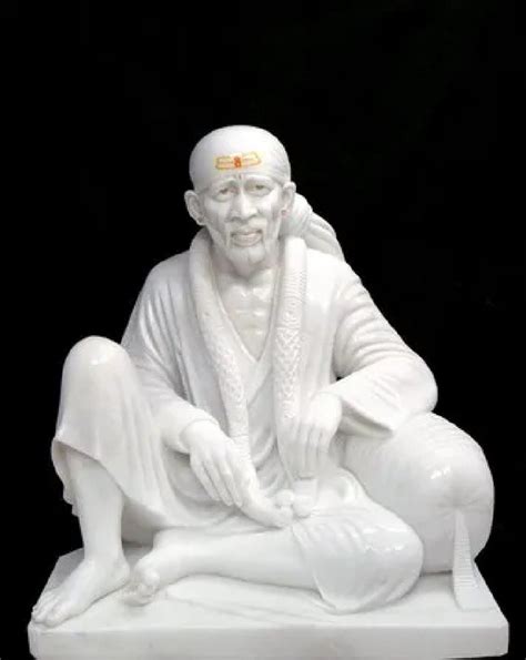 White Marble Dwarkamai Sai Baba Statue At Rs Marble Sai Baba