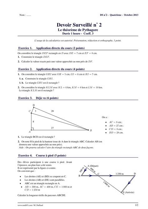 PDF Devoir Surveillé n 2 toupty comtoupty devoir commun 4eme