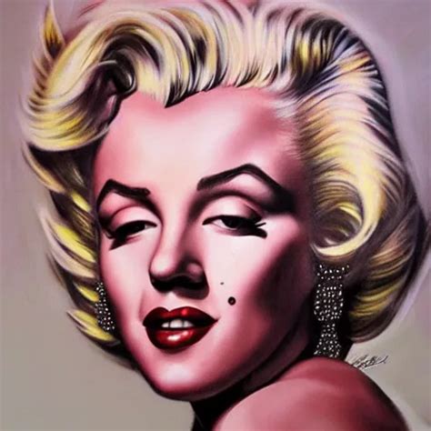 Pencil Art Detailed Portrait Of Marilyn Monroe Stable Diffusion