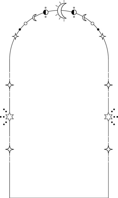 Celestial Monoline Arch Frame Element 25261648 Vector Art At Vecteezy