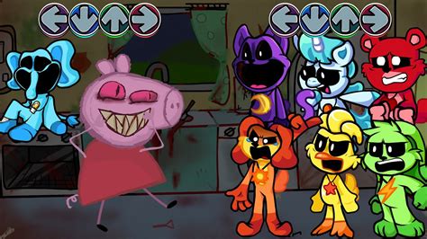 FNF New Smiling Critters ALL PHASES Vs Peppa Exe Sings Bacon Song