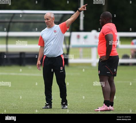 England U20s Head Coach Alan Dickens points during the England Rugby ...