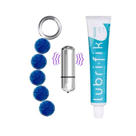 Kit Pompoar Pompoarismo Bolinhas Vibrador Potente Lubrificante E Baterias Plug Anal