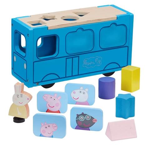 Peppa Pig Wooden School Bus - Character Toys