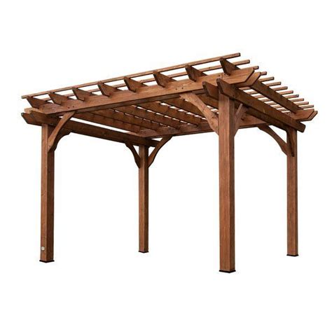 Cedar Ft W X Ft D Solid Wood Pergola Pergola Wood Pergola