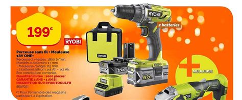 Promo Perceuse Sans Fil Meuleuse V One Ryobi Chez Weldom Icatalogue Fr