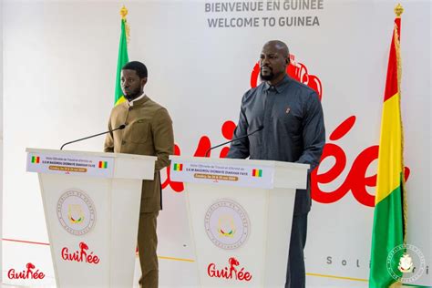 Guinée Les Président Bassirou Diomaye Diakhar Faye et le Général