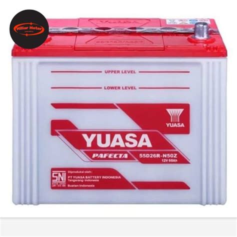 Jual Aki Basah Yuasa Pafecta N50Z 12V 60Ah 55D26R Kijang Mazda New