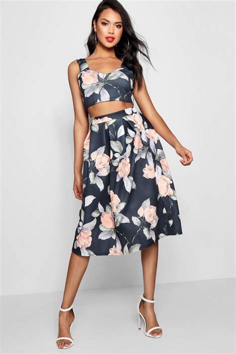 Crop Top And Full Midi Skirt Two Piece Set Full Midi Skirt Midi