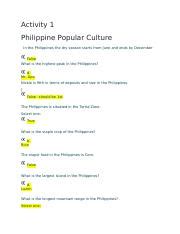 Activity Ppc Docx Activity Philippine Popular Culture In The