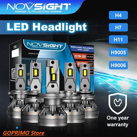 Novsight N H H Led Headlight Light Bulb W Lm A Pair K