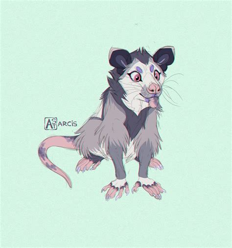 27734 Safe Artist Astarcis Oc Oc Only Oc Zuzu Pomzuzu Mammal Marsupial Opossum