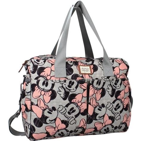 Sac à Langer avec Poches Latérales Tapis a Langer Minnie Mouse Gris