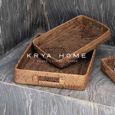 Jual Krya Home Baki Rattan Nampan Rotan Rattan Tray Aesthetic