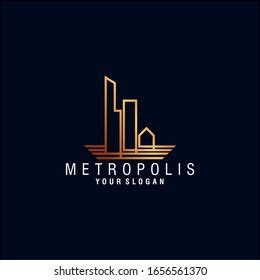 Metropolis City Logo Design Vector Template Stock Vector Royalty Free