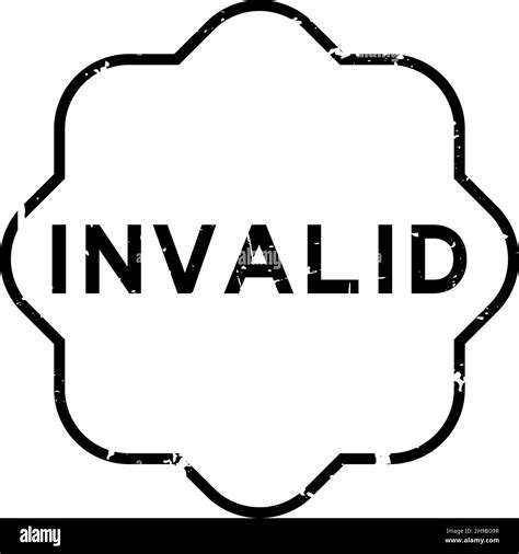 Grunge Black Invalid Word Rubber Seal Stamp On White Background Stock