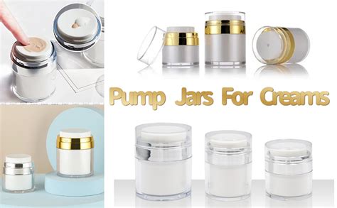 3Pcs Airless Pump Jar Moisturizer Pump Container Dispenser Airless Pump